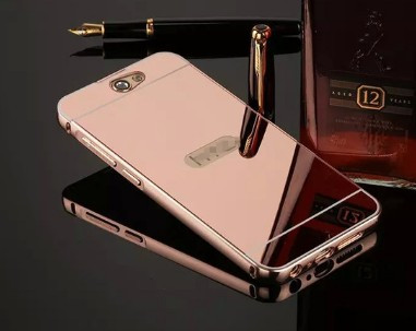 Добави още лукс Бъмпъри за телефони Луксозен алуминиев бъмпър с твърд гръб огледален златисто розов за HTC One A9